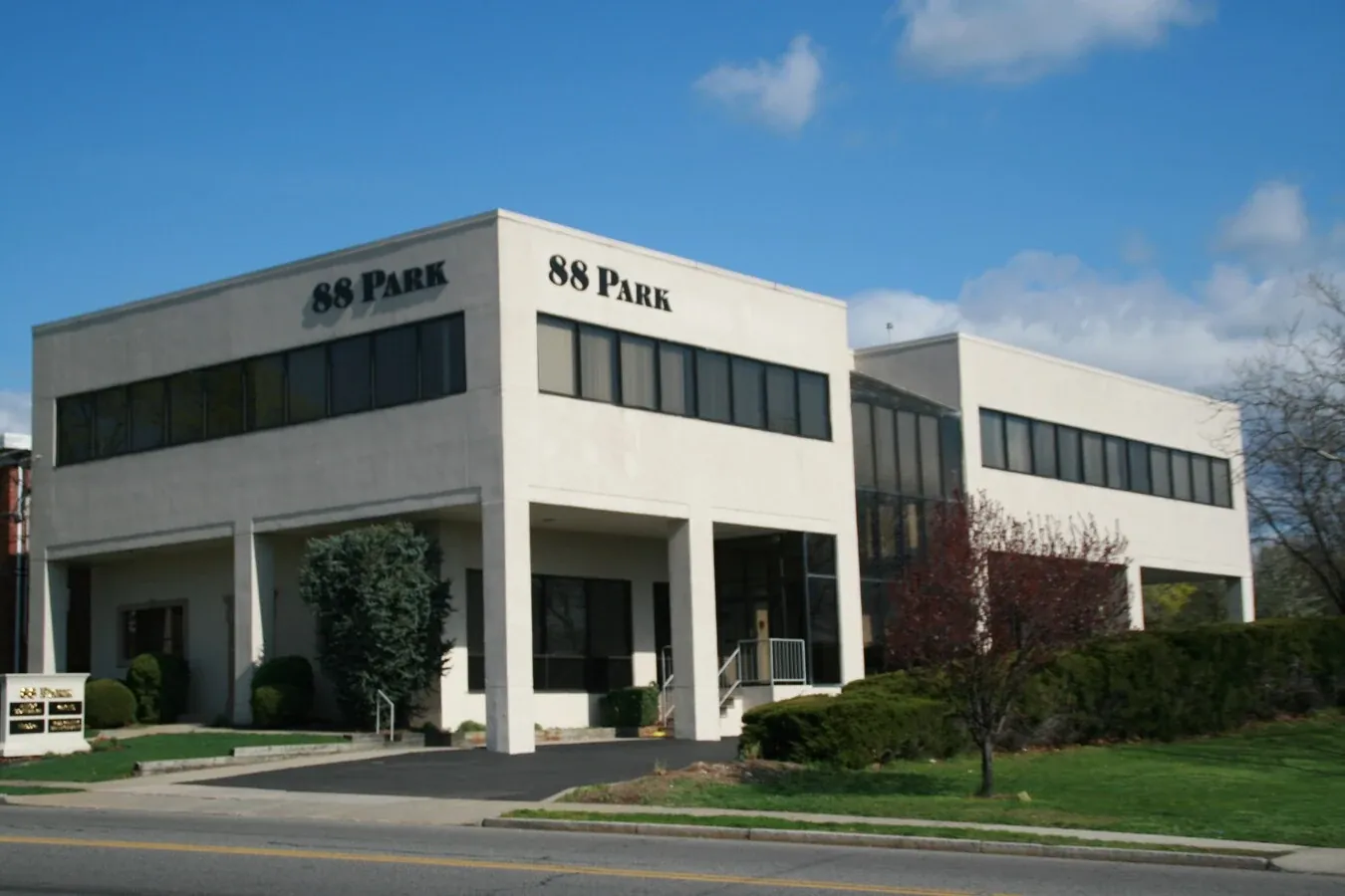 The white 88 Park Avenue office building in Nutley.